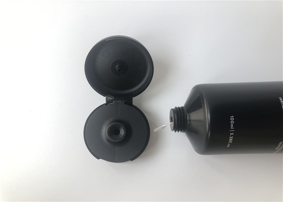 100ml Small Lotion Bottle Black Glow Lab Man Facial Cleanser With Frosted Flip