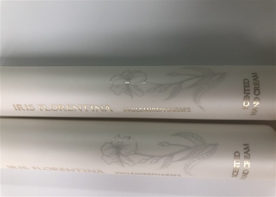 Rice white pearl light 5 layer SCENTED HAND CREAM 1 color silk screen printing hot stamping sub-gold with cap type cover