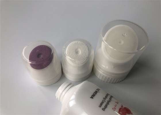 White pearl 5 layer tube 2 color offset printing hot stamping silver with special brush head cap 150 ml