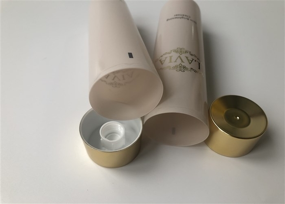 Pet Color Plastic Tube Packaging Diameter 40mm 100g Electroplate Golden Screw On Cap