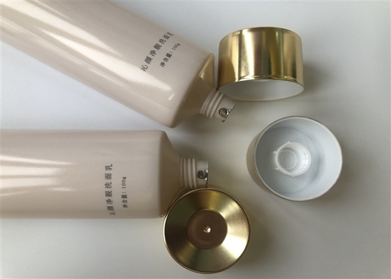 Pet Color Plastic Tube Packaging Diameter 40mm 100g Electroplate Golden Screw On Cap