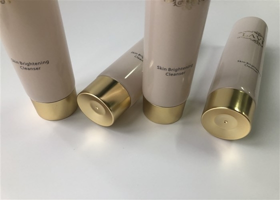 Pet Color Plastic Tube Packaging Diameter 40mm 100g Electroplate Golden Screw On Cap