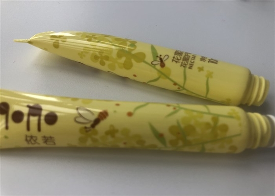 Yellow Color Offset Printing Lip Gloss Plastic Tube Packaging Innsert 10ml
