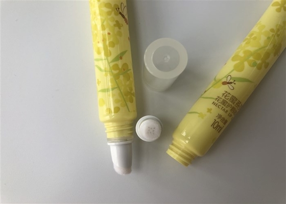 Yellow Color Offset Printing Lip Gloss Plastic Tube Packaging Innsert 10ml