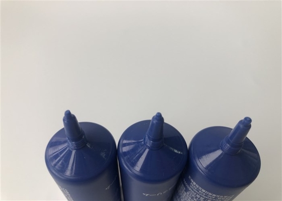 Dark Blue Needle Nose Cosmetic Tueb Packaging With White Flat Screw On Cap