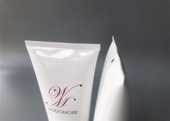 Milk White WEDOMORE Plastic Lotion Tubes 280g With Straight Flat Cap Silver Plated
