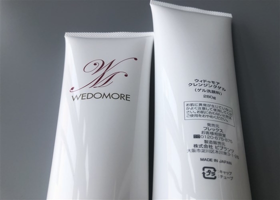 Milk White WEDOMORE Plastic Lotion Tubes 280g With Straight Flat Cap Silver Plated