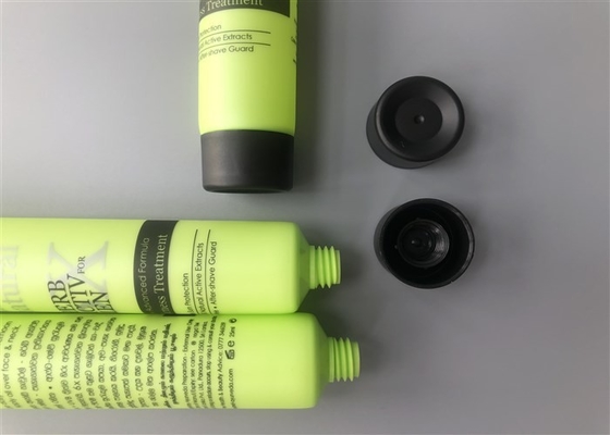 Colorful Pearl Plastic Lotion Tubes 2c Screen Printing With Grinding Straight Flat Cap