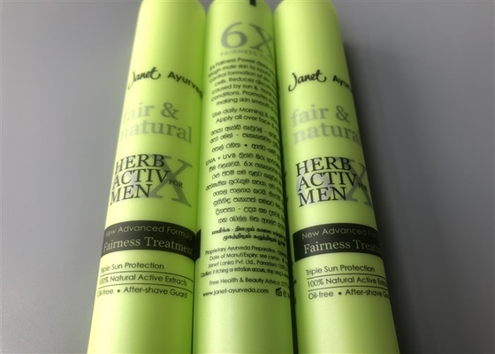 Colorful Pearl Plastic Lotion Tubes 2c Screen Printing With Grinding Straight Flat Cap