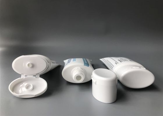 White Oval Plastic Cosmetic Tubes Sealed 8 Offset Printing Matt Coating Lip Top Cap
