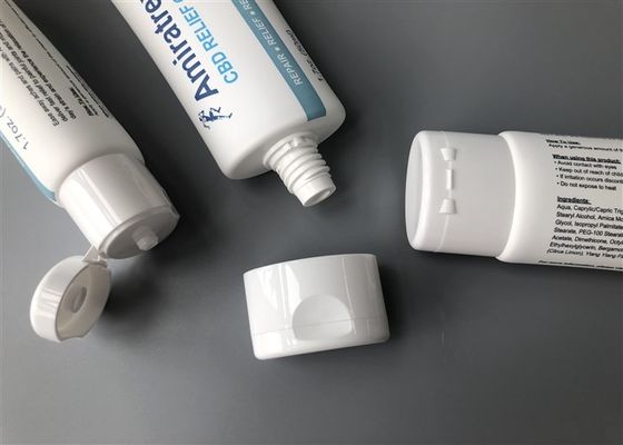 White Oval Plastic Cosmetic Tubes Sealed 8 Offset Printing Matt Coating Lip Top Cap