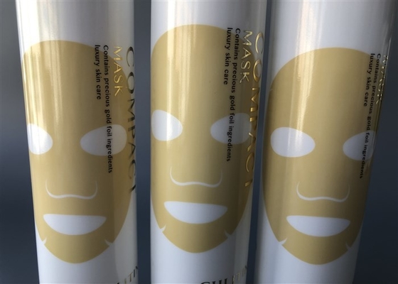 Mirror acrylic top cap diameter 40mm for Plastic Lotion 100-125ml white Tubes offset and hot gold foil