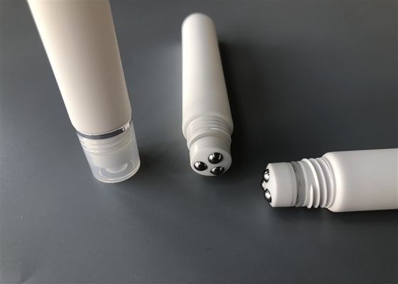 Milk White Blank Diameter 19mm Empty Makeup Tubes With Three Balls Outer Cap
