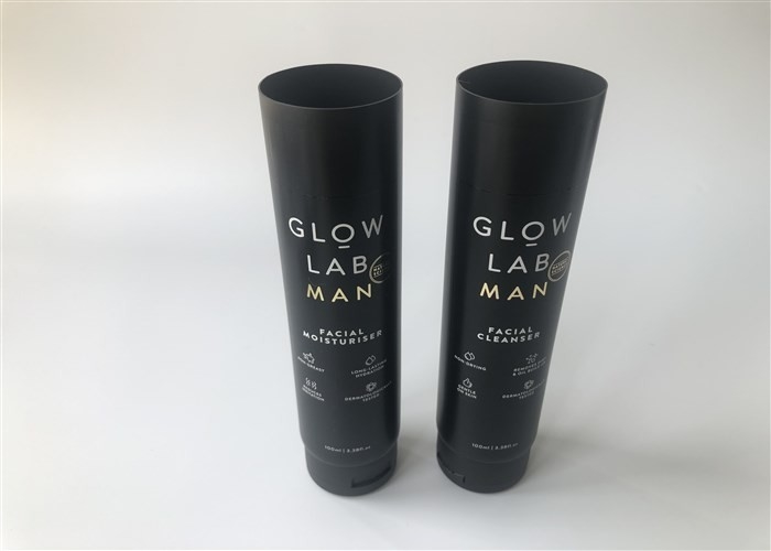 100ml Small Lotion Bottle Black Glow Lab Man Facial Cleanser With Frosted Flip