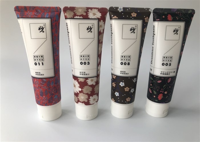 80g Plastic Cosmetic Tubes Diameter 35mm 4c Offset Printing 1c Silk Screen With Flip Top Cap