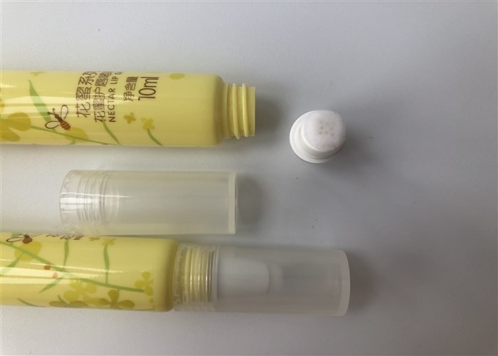 Yellow Color Offset Printing Lip Gloss Plastic Tube Packaging Innsert 10ml